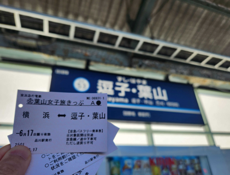 [Departing From Yokohama / Ages 6-11 /1 Day] Treat Yourself to a Day of Healing. Keikyu Railway Hayama Excursion Ticket For Women