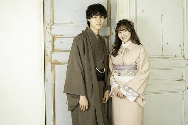 [Kawagoe Ekimae Store]  Couple One-Star Plan: Kimono rental & hair set & dressing included!