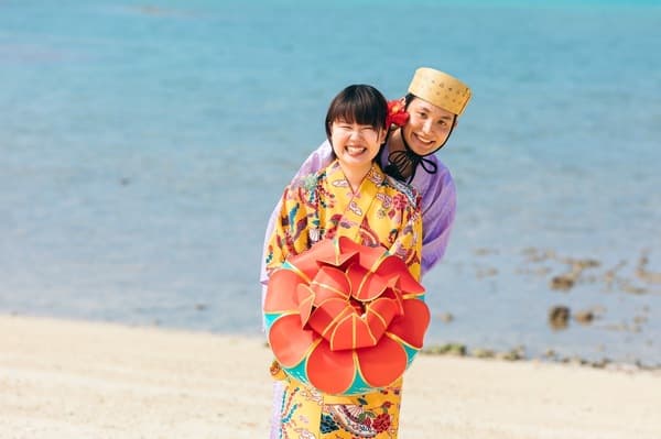 Two-Piece Attire Plan: Experience the Traditional Ryukyuan Costume, Ryusou!