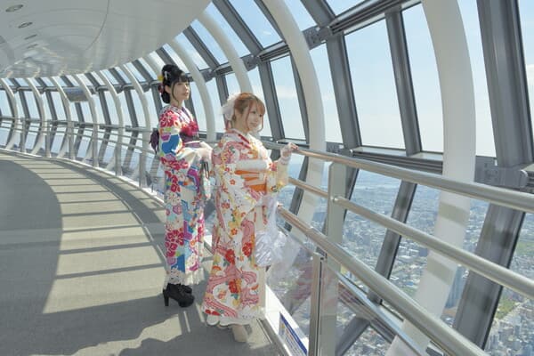 [TOKYO SKYTREE] Enjoy a panoramic view of the city of Tokyo! Observation Deck / Gallery Set Admission + 1-Day Rental Kimono (Weekdays)