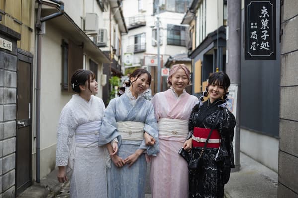[Okimono-ya Kiyomizu-dera Store] Women's Standard Kimono Plan (With Lace Accessories, Komon (Patterned) Kimono) - Kyoto