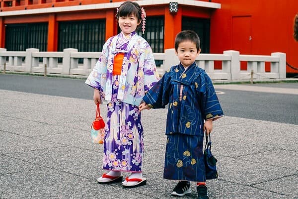 [Kimono Miyabi, Asakusa Station Branch] Complete Kimono Rental & Dressing! Children's Kimono Set - Asakusa