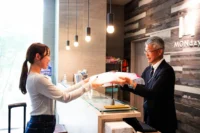 Stock image showing pickup of online order